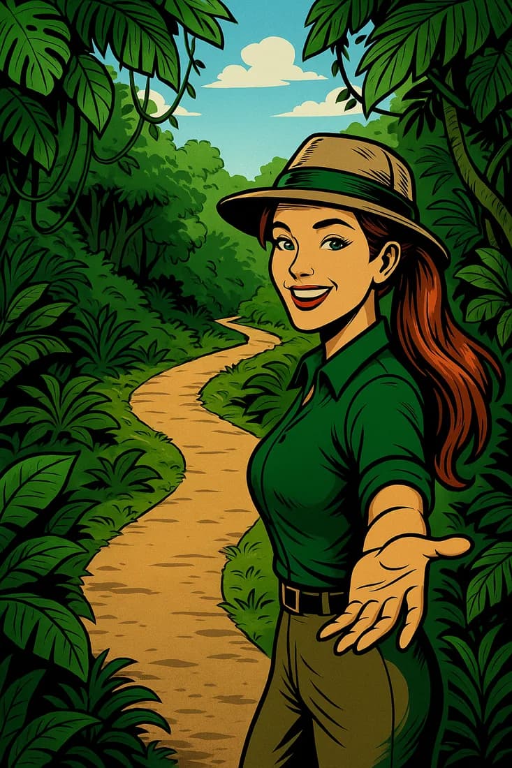 An explorer reaching out a helping hand